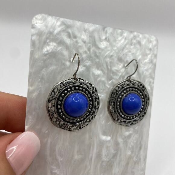 Vintage Fashion Bohemian Boho Earrings Dangle‎ Blue - Picture 4 of 6
